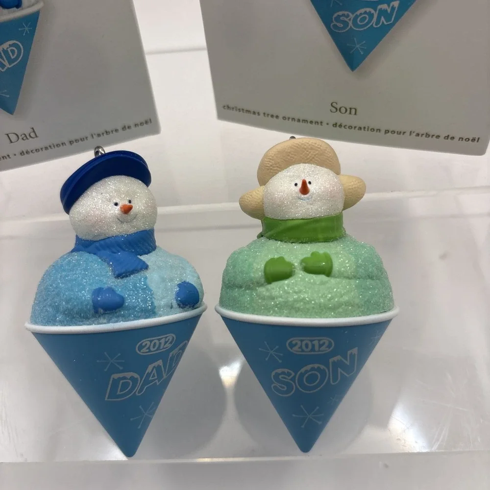 Hallmark Keepsake Ornament~Dad and Son in a Snowcone~2012